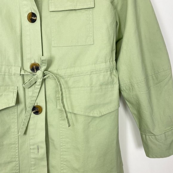Universal Thread Womens Jacket XS Utility Long Green Button Up Front Pockets New - Picture 4 of 12